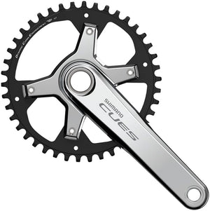 Shimano Cranksets and Arms Shimano CUES FC-U6030-1 Crankset - 170mm 9/10/11-Speed 42t Asymmetric 110 BCD Silver