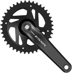 Shimano Cranksets and Arms Shimano ESSA FC-U2000-1 Crankset - 175mm 7/8-Speed 40t Riveted Square Taper JIS Spindle Interface BLK