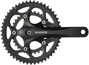 Shimano Cranksets and Arms Shimano FC-R345-L Crankset - 175mm 9-Speed 50/34t 5-bolt / 110 BCD Octalink V2 Spindle Interface BLK