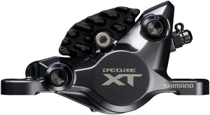 Shimano Disc Brake Calipers Shimano Deore XT BR-M8200 XC Disc Brake Caliper - Front Rear Post Mount 2-Piston Includes J04C-MF Finned Metal Pads BLK
