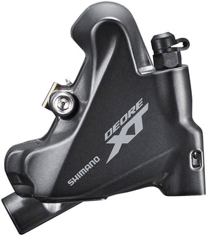 Shimano Disc Brake Calipers Shimano XT BR-M8110 Disc Brake Caliper - 2-Piston Rear Only Flat-Mount Metal Pads Fins Gray