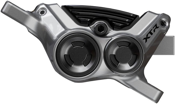 Shimano Disc Brake Calipers Shimano XTR BR-M9220 Enduro Disc Brake Caliper - Front Rear Post Mount 4-Piston Includes P04C-MF Finned Metal Pads