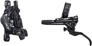 Shimano Disc Brake & Lever Front / 4-Piston Shimano Deore XT BL-M8100/BR-M8100 Disc Brake Lever - Front Hydraulic Post Mount 2-Piston Finned Pads I-SPEC EV Clamp Band BLK