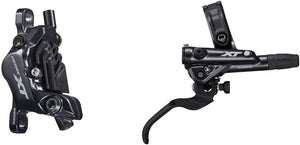 Shimano Disc Brake & Lever Rear / 4-Piston Shimano Deore XT BL-M8100/BR-M8100 Disc Brake Lever - Front Hydraulic Post Mount 2-Piston Finned Pads I-SPEC EV Clamp Band BLK
