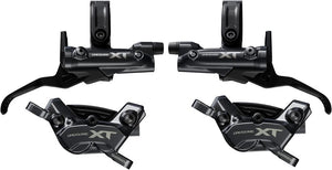 Shimano Disc Brake & Lever Shimano Deore XT M8200/8220 Disc Brake Upgrade Kit - Right Left BL-M8200 Levers Post Mount Front Rear BR-M8220 4-Piston Calipers