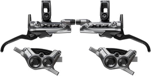 Shimano Disc Brake & Lever Shimano XTR M9220 Enduro Disc Brake Upgrade Kit - Right Left BL-M9220 Levers Post Mount Front Rear BR-M9220 4-Piston Calipers