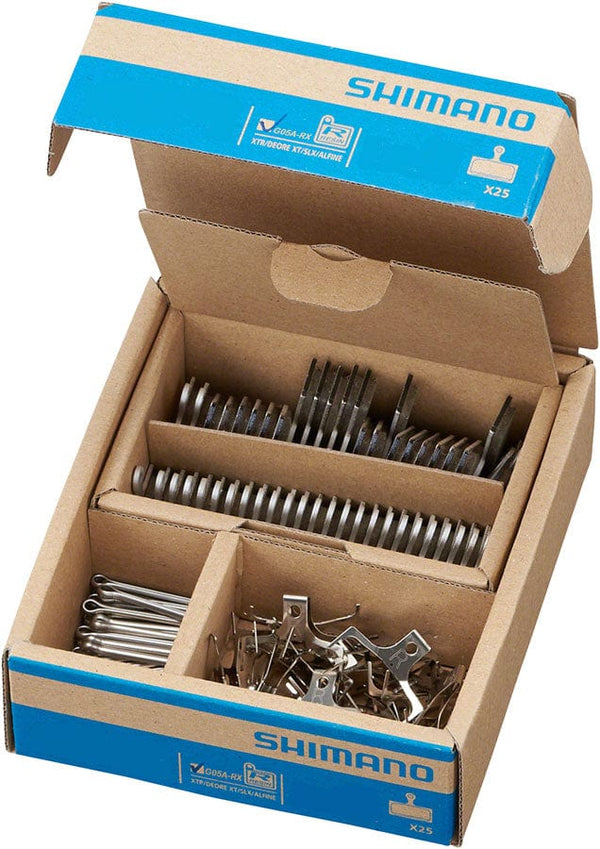 Shimano Disc Brake Pads Shimano G05A-RX Disc Brake Pad Spring - Resin Compound Alloy Back Plate Box/25 pair