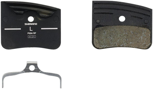 Shimano Disc Brake Pads Shimano P03A-RF Disc Brake Pads Springs - Resin Compound Finned Aluminum Back Plate One Pair