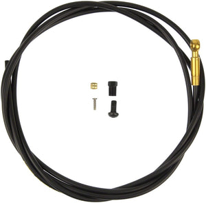 Shimano Disc Hose and Parts Shimano SM-BH90-SBLS High Pressure Disc Brake Hose Kit - Long Gold Banjo Caliper Connector 2000mm BLK