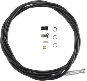 Shimano Disc Hose and Parts Shimano SM-BH90-SBLS High Pressure Disc Brake Hose Kit - Long Silver Banjo Caliper Connector 2000mm BLK