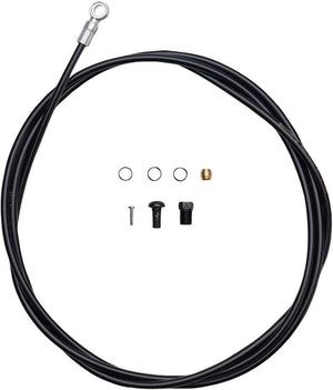 Shimano Disc Hose and Parts Shimano SM-BH90-SBS High Pressure Disc Brake Hose Kit - Long Silver Banjo Caliper Connector 1700mm BLK