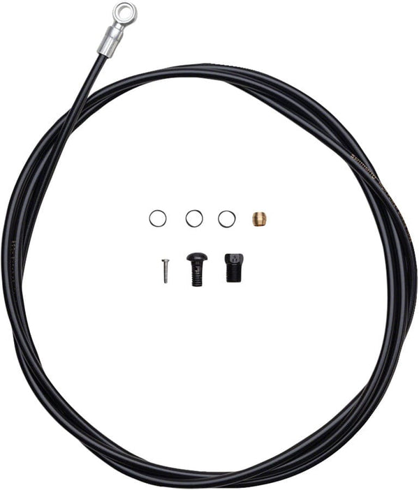 Shimano Disc Hose and Parts Shimano SM-BH90-SBS High Pressure Disc Brake Hose Kit - Long Silver Banjo Caliper Connector 1700mm BLK
