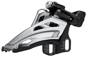 Shimano Front Derailleurs and Parts E-Type Mount Shimano Deore FD-M4100-D Front Derailleur - 10-Speed Double Side Swing Front Pull Direct Mount Silver/BLK