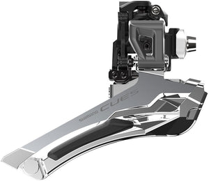 Shimano Front Derailleurs and Parts Shimano CUES FD-U6030-F Front Derailleur - 9/10-Speed Double Down-Swing Braze-On 46/50t Max BLK/Silver