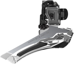 Shimano Front Derailleurs and Parts Shimano CUES FD-U6030-X Front Derailleur - 9/10-Speed Double Down-Swing 34.9mm Band Clamp Size Adapters 46/50t Max BLK/S ilver