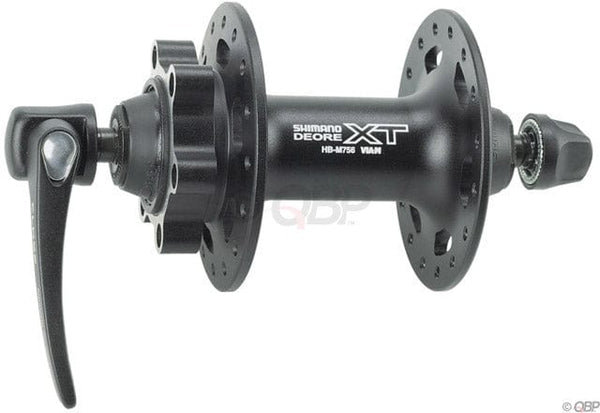 Shimano Front Hub 36H Shimano XT HB-M756 Front Hub - QR x 100mm 6-Bolt, Black