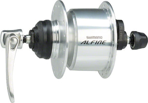Shimano Front Hub Shimano Alfine DH-S501 Dynamo Front Hub - QR x 100mm Center-Lock Silver 32h
