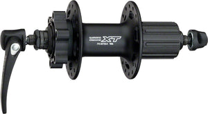Shimano Hubs 32H Shimano XT FH-M756-A Rear Hub - QR x 135mm 6-Bolt HG10, Black