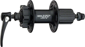 Shimano Hubs 36H Shimano XT FH-M756-A Rear Hub - QR x 135mm 6-Bolt HG10, Black