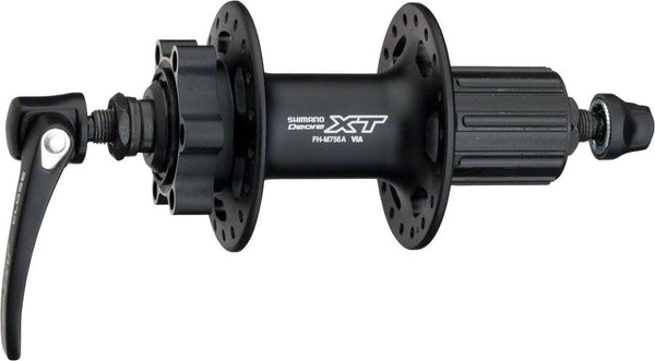 Shimano Hubs 36H Shimano XT FH-M756-A Rear Hub - QR x 135mm 6-Bolt HG10, Black
