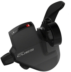 Shimano Shifters Shimano CUES SL-U4000-L Shifter - Left 2-Speed Rapidfire Plus Mono Optical Gear Display BLK
