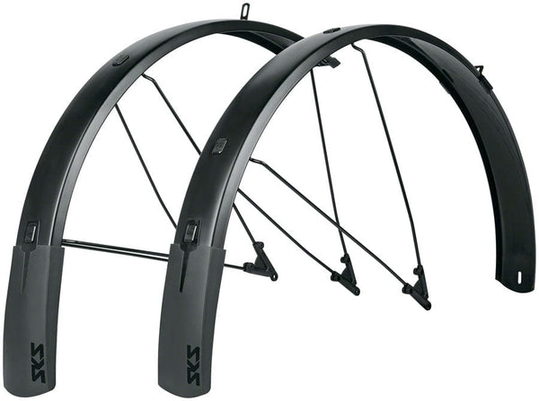 SKS Full Coverage Fender 75Mm / 27.5/29/700 X 2.25-2.6" SKS B46 Bluemels Style Full Coverage Fender Set