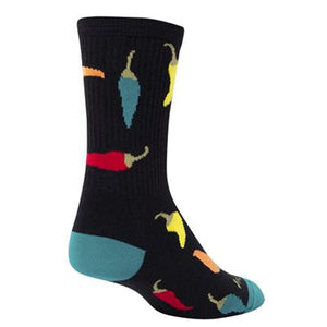 Sockguy Socks 5-9 Sockguy Peppers Crew Socks, Black