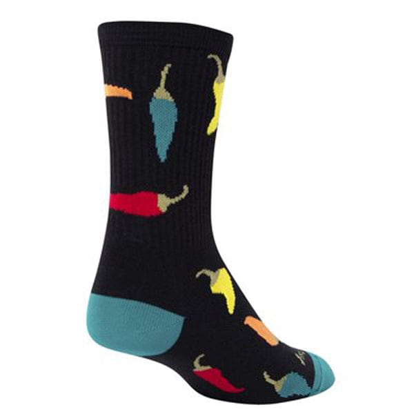 Sockguy Socks 5-9 Sockguy Peppers Crew Socks, Black