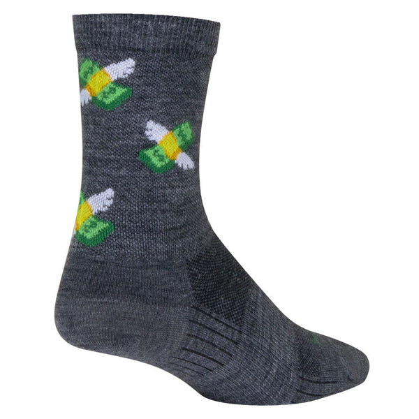 Sockguy Socks Sockguy Cha Ching Wool Socks 9-13 Gray