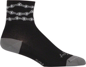 SockGuy Socks SockGuy Classic Chains Socks - 3" Black Large/X-Large