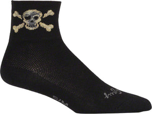 SockGuy Socks SockGuy Classic Pirate Socks - 3" Black Small/Medium