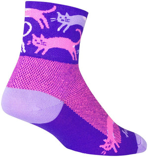 SockGuy Socks SockGuy Classic Pounce Socks - 3" Purple Small/Medium