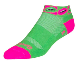 SockGuy Socks SockGuy Classic Smooch Socks - 1" Green Small/Medium
