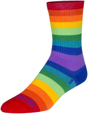 SockGuy Socks SockGuy Crew Fabulous Socks - 6" Rainbow Large/X-Large