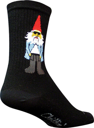 SockGuy Socks SockGuy Crew Gnomies Socks - 6" Black Large/X-Large