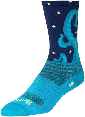 SockGuy Socks SockGuy Crew Kraken Socks - 6" Blue Small/Medium