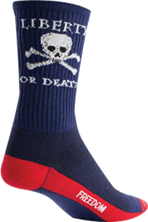 SockGuy Socks SockGuy Crew Liberty or Death Socks - 6" Blue Large/X-Large
