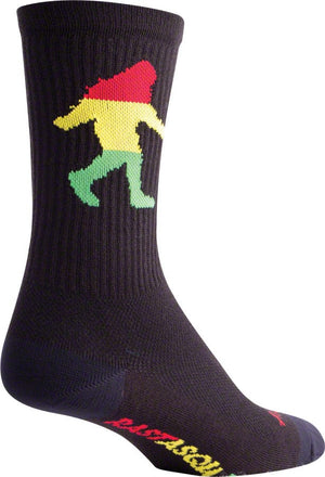 SockGuy Socks SockGuy Crew Rasta Squatch Socks - 6" Black Large/X-Large