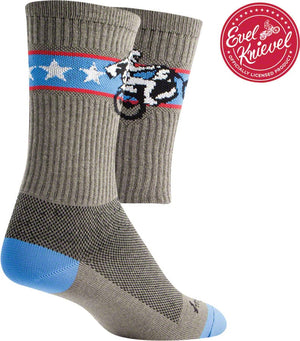SockGuy Socks SockGuy Crew Wheelie Socks - 6" Gray Large/X-Large