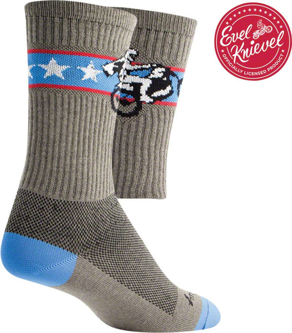 SockGuy Socks SockGuy Crew Wheelie Socks - 6" Gray Large/X-Large