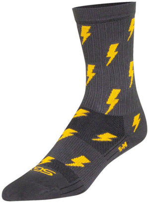 SockGuy Socks SockGuy SGX Lit Socks - 6" Gray Large/X-Large