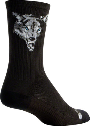 SockGuy Socks SockGuy SGX Wolf Socks - 6" Black Small/Medium