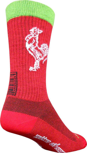 SockGuy Socks SockGuy Sriracha Wool Socks - 8" Red Small/Medium