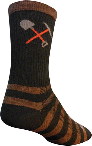 SockGuy Socks SockGuy Trail Maintenance Wool Socks - 6" Black Small/Medium