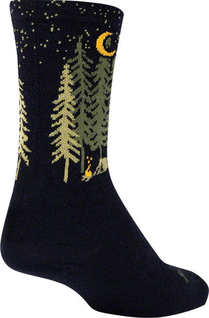 SockGuy Socks SockGuy Wool Camper Socks - 6" Black Small/Medium