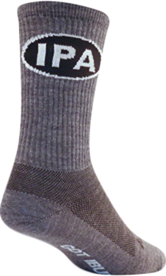 SockGuy Socks SockGuy Wool IPA Socks - 6" Gray Large/X-Large