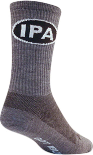 SockGuy Socks SockGuy Wool IPA Socks - 6" Gray Small/Medium