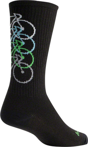 SockGuy Socks SockGuy Wool Stacked Socks - 6" Black Large/X-Large