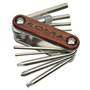 Soma Multi Tools Soma Woodie 10-Function Multi-Tool Wood/Chrome