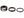 Spank Headset Spacers Black Spank Headset Spacer Kit - 3/6/12mm Set